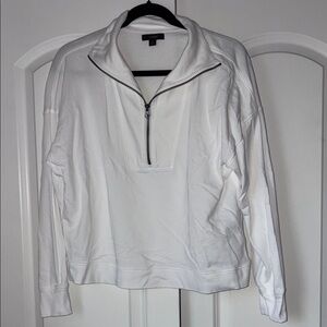 White J Crew Quarter Zip